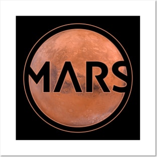 Planet Mars with lettering for gift and space idea Posters and Art